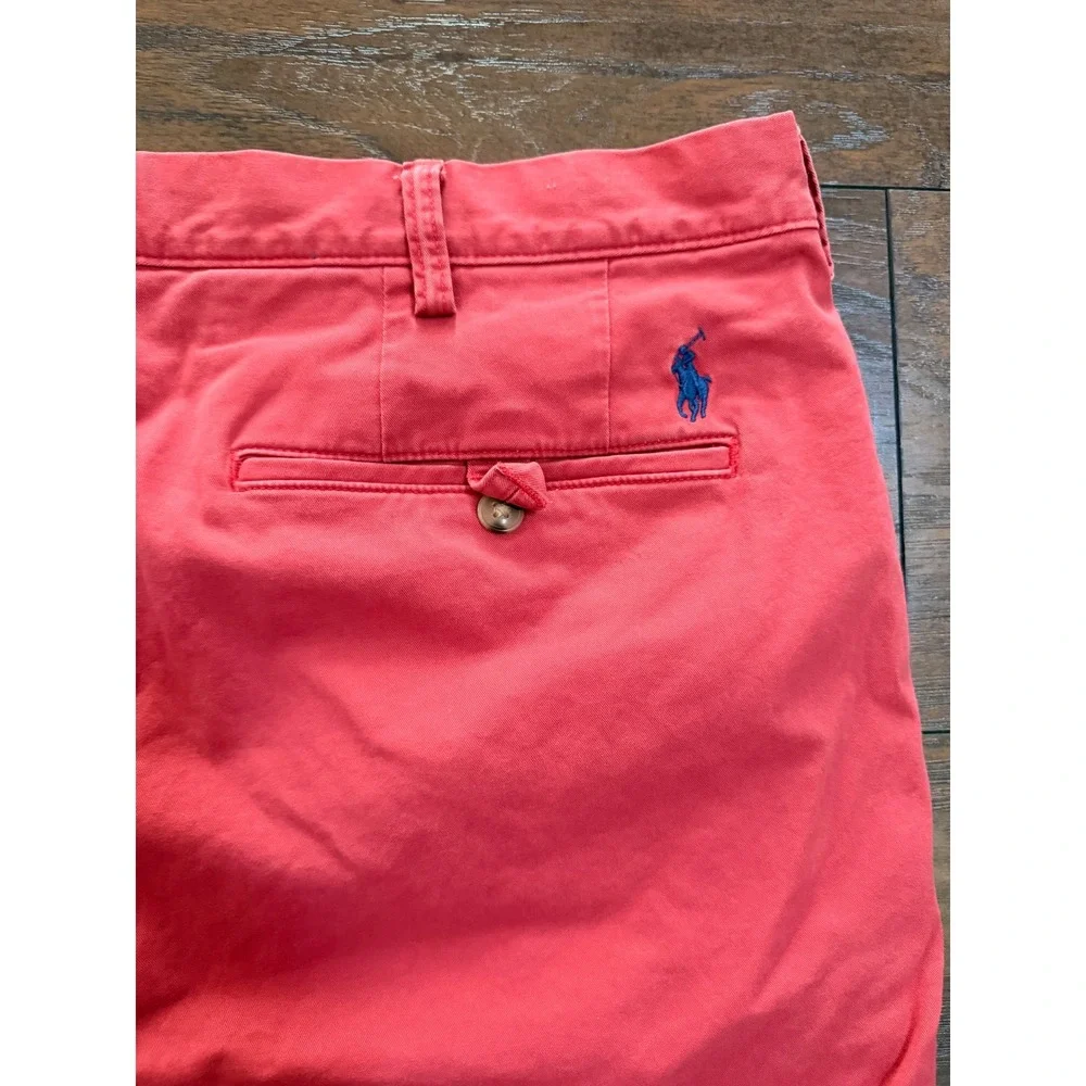 Polo‎ Ralph Lauren Mens Classic Fit 9 Chino Shorts Coral Red Size 40